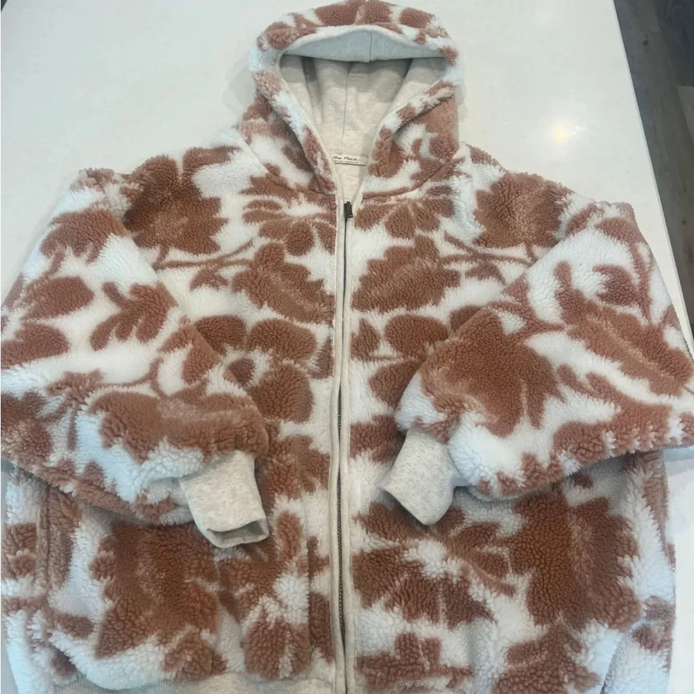 we the free floral sherpa hoodie - Picture 1 of 3